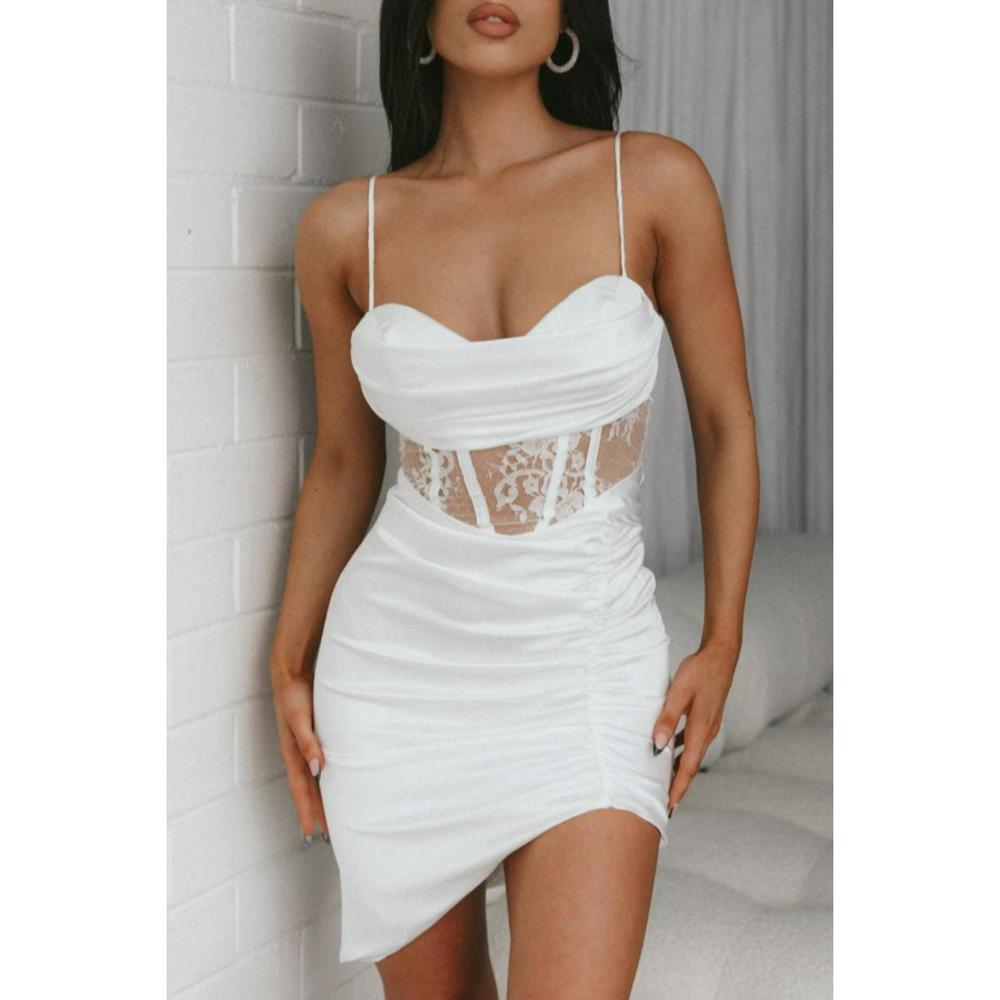 NEW ONE AND ONLY COLLECTIVE corset mini dress in white